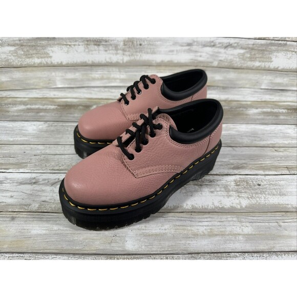 Dr. Martens 8053 Quad Women's Size 5 Men's 4 Pink/ Peach‎ Leather Platform Shoe - Picture 1 of 11